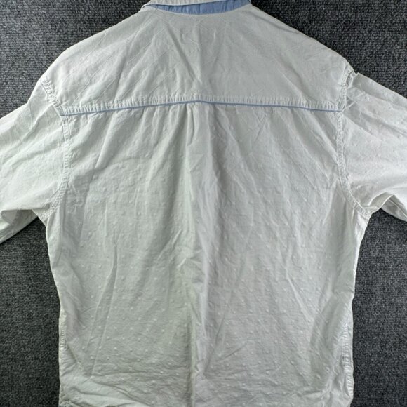 Tommy Bahama Long Sleeve Button Up Shirt Adult Ice Blue Modern Fit Large Cotton - Picture 12 of 12